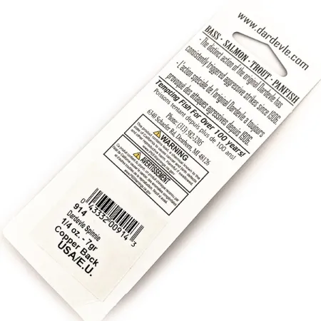 Eppinger Dardevle Spinnie Wahadłówka, Frog, 9g, miedziany tył, #24480