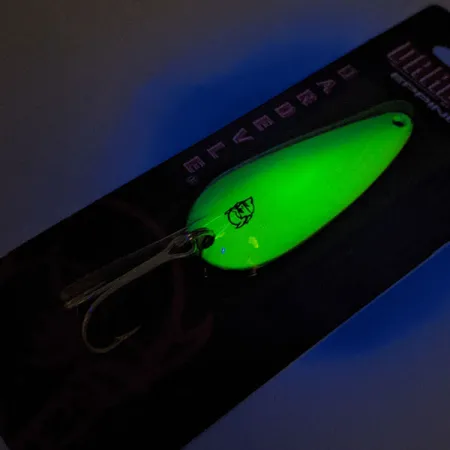 Eppinger Dardevle Imp UV (świeci w ultrafiolecie), Electric Lime, 11 g błystka wahadłowa #23009