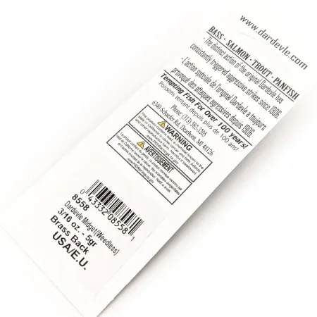 Eppinger Błystka antyzaczepowa Dardevle Midget UV (świeci w ultrafiolecie), Ognisty Tygrys (Fire Tiger)/mosiądz, 6 g błystka wahadłowa #13052