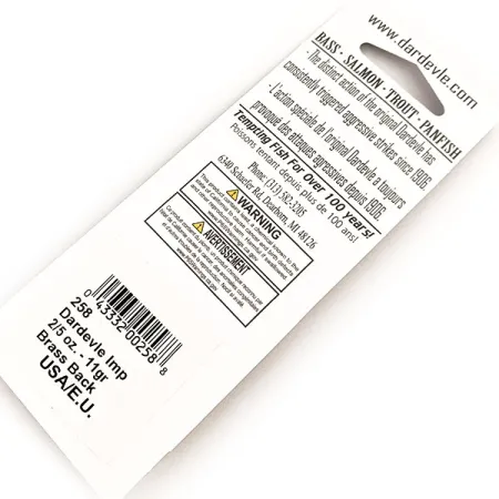 Eppinger Dardevle Imp UV, Fire Tiger, 11 g błystka wahadłowa #20205