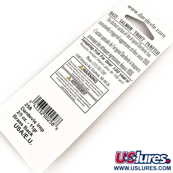 Eppinger Dardevle Imp UV (świeci w ultrafiolecie), Fire Tiger (Ognisty Tygrys), 11 g błystka wahadłowa #15733