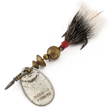 Mepps Aglia 0 Dressed (z ogona wiewiórki) - z lat 1970-tych, srebro, 2,5 g błystka obrotowa #13124