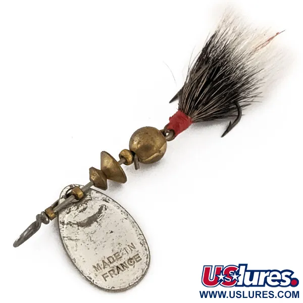  Mepps Aglia 0 Dressed (z ogona wiewiórki) - z lat 1970-tych, srebro, 2,5 g błystka obrotowa #13124