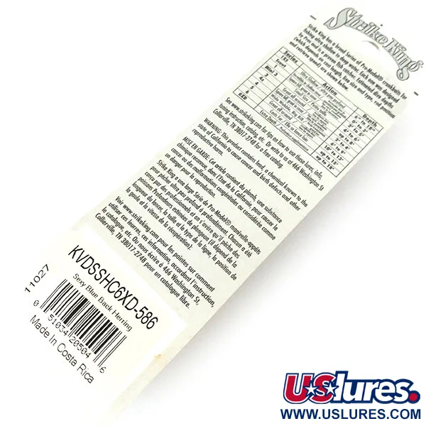  Strike King Model 6XD, Niebieski śledź, 28 g wobler #13187