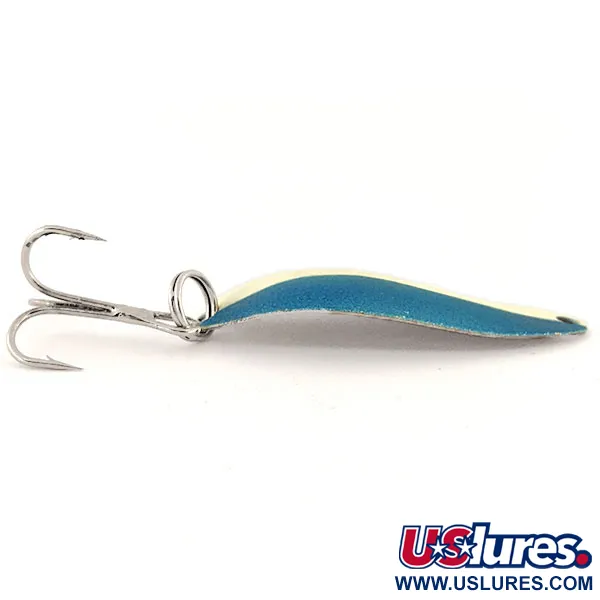 Seneca Little Cleo (Hula Girl, trollingowa, świeci w ciemności), niebieski/biały/nikiel GLOW - świeci w ciemności, 4 g błystka wahadłowa #13223