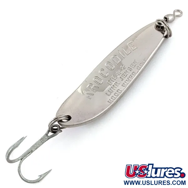 Luhr Jensen Krocodile DIE #3, nikiel/czerwony, 10 g błystka wahadłowa #13340