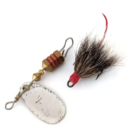 Mepps Comet 1 Dressed (z ogona wiewiórki), nikiel/biały, 3,5 g błystka obrotowa #13513