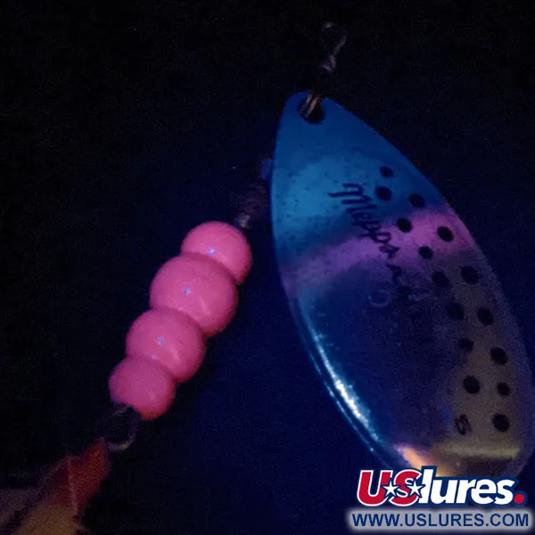  Mepps Aglia 5 Dressed (ogon z futra jelenia) UV (świeci w ultrafiolecie), pstrąg srebrny/tęczowy, 14 g błystka obrotowa #13519