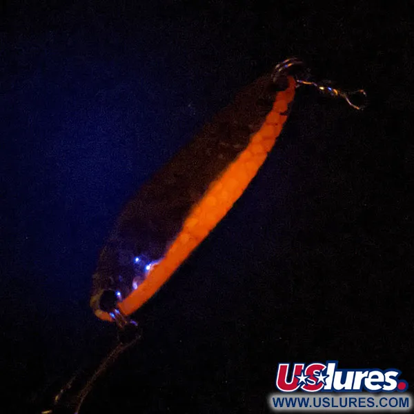 Luhr Jensen Krocodile #3 UV (świeci w ultrafiolecie), złoty/pomarańczowy, 10 g błystka wahadłowa #13559