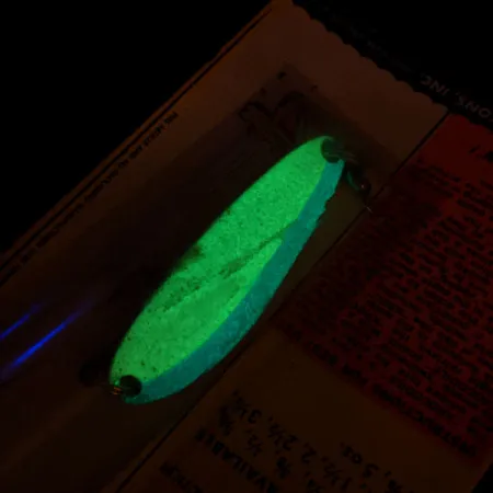 Luhr Jensen Krocodile #3 (świeci w ciemności), niebiesko biały, 14 g błystka wahadłowa #13569