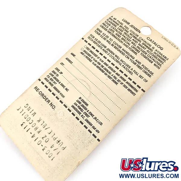 Luhr Jensen Krocodile #3, Fioletowy/czarny, 10 g błystka wahadłowa #13572