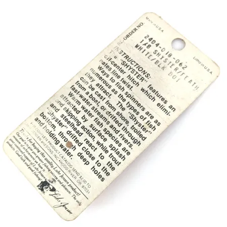 ​Luhr Jensen Shyster, nikiel/biały/czarny, 3,5 g błystka obrotowa #13577