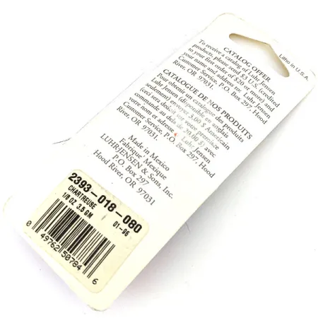 Luhr Jensen Hot Tail, żółty/nikiel, 3,5 g błystka obrotowa #13622