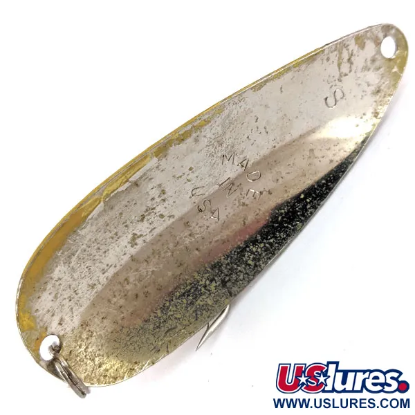 Worth Chippewa Steel Spoon, Oliwkowy/biały/nikiel, 14 g błystka wahadłowa #13636