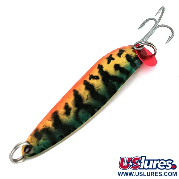 Luhr Jensen Krocodile #4, Fire Tiger (Ognisty Tygrys), 14 g błystka wahadłowa #13703