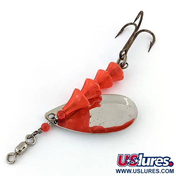 Luhr Jensen ​TEE Spoon, nikiel młotkowany/czerwony, 14 g błystka obrotowa #13716