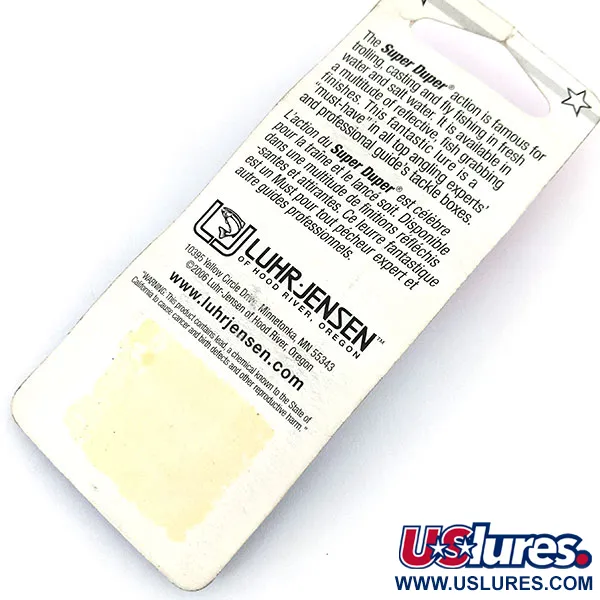 Luhr Jensen Super-Duper 503, nikiel/czerwony, 4,3 g błystka wahadłowa #13722