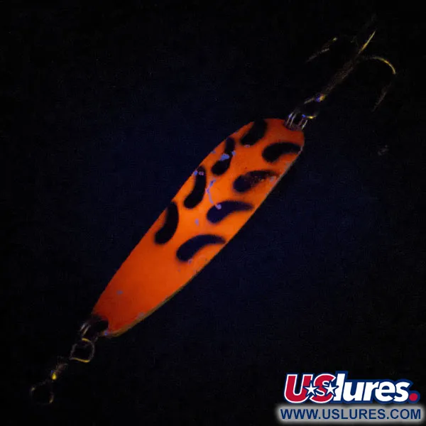 Luhr Jensen Krocodile #4 UV (świeci w ultrafiolecie), czerwony/mosiądz, 19 g błystka wahadłowa #13815