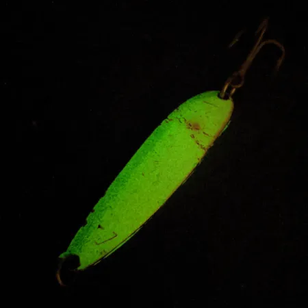 Luhr Jensen Krocodile #4 (świeci w ciemności), biały/zielony Glow - świeci w ciemności, 14 g błystka wahadłowa #13816