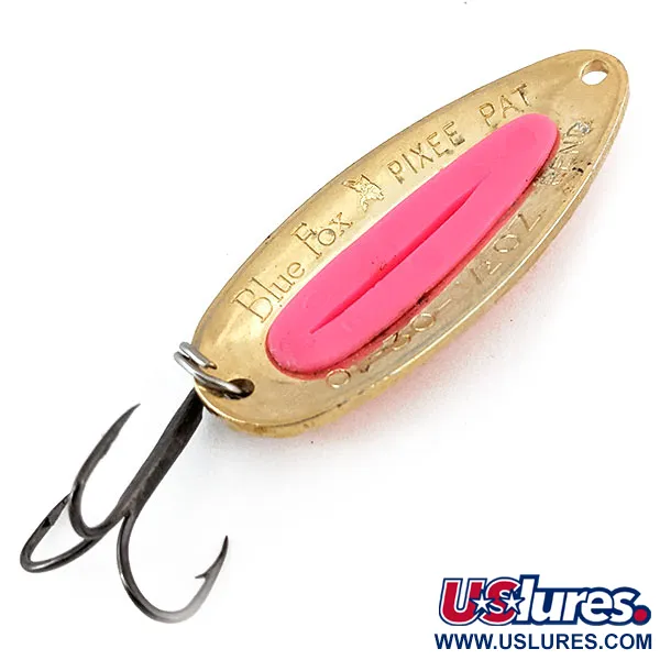  Blue Fox Pixee UV (świeci w ultrafiolecie), młotkowany złoty/różowy UV - świeci w ultrafiolecie, 14 g błystka wahadłowa #13833
