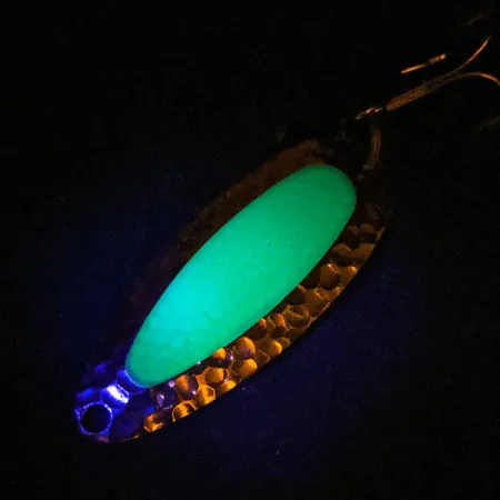 Blue Fox Pixee UV (świeci w ultrafiolecie), Chrom/zielony, 14 g błystka wahadłowa #15719