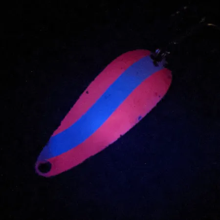 Worth Chippewa Steel Spoon UV (świeci w ultrafiolecie), różowy/biały/nikiel, 10 g błystka wahadłowa #13970