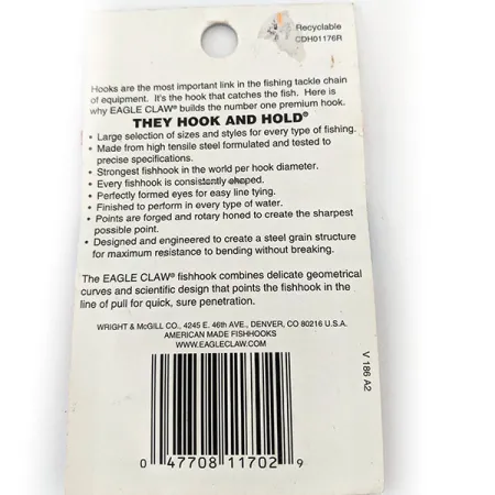 Haczyk Eagle Claw #2, brązowy #14110