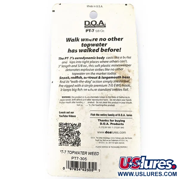 D.O.A.  D.O.A (świeci w ciemności) PT-7, biały Glow - świeci w ciemności, 17 g #14114