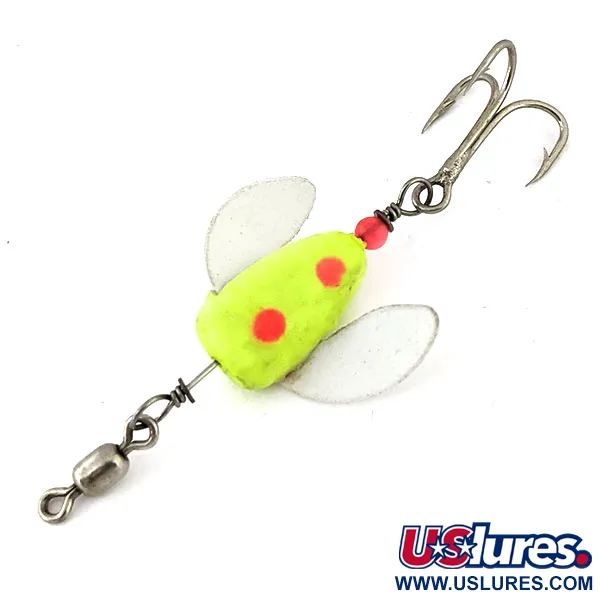 Yakima Bait Spin-N-Glo, Chartreuse/czerwony/biały, 1,2 g błystka obrotowa #14167