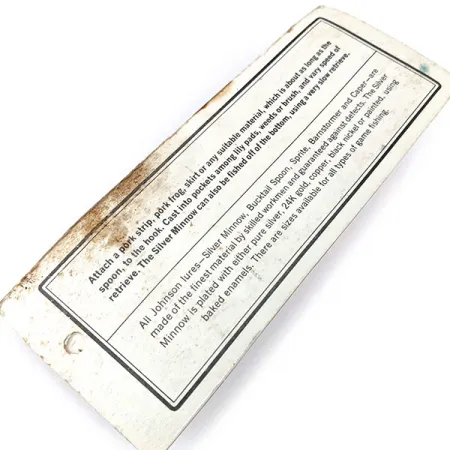Błystka antyzaczepowa Johnson Silver Minnow posrebrzane, 1970-tych, srebrny (powłoka z warstwą prawdziwego srebra), 7 g błystka wahadłowa #14204