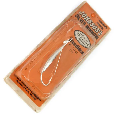 Błystka antyzaczepowa Johnson Silver Minnow posrebrzane, 1970-tych, srebrny (powłoka z warstwą prawdziwego srebra), 7 g błystka wahadłowa #14204