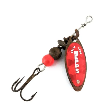 Mepps Aglia Long 0, czerwony/brązowy, 3 g błystka obrotowa #14224