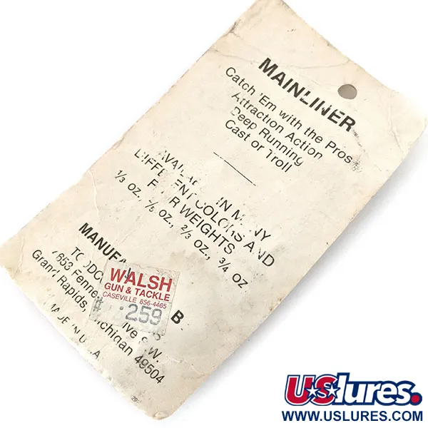 TODDCO Main Liner (świeci w ciemności), biały/żółty/nikiel, 21 g błystka wahadłowa #14310