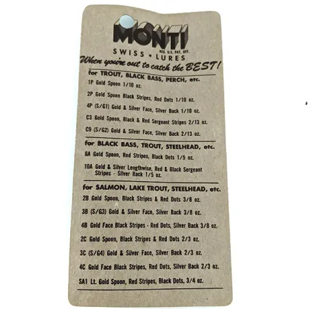 Monti Swiss Lures, 3 g błystka obrotowa #14502