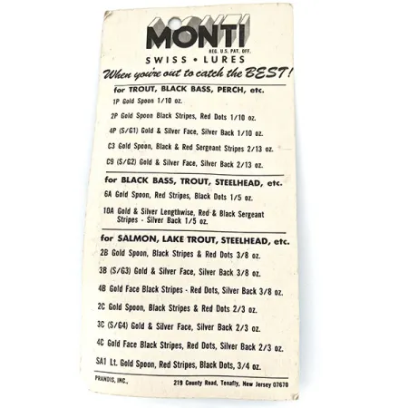 Other ​Monti Swiss Lures, 11 g błystka obrotowa #14667