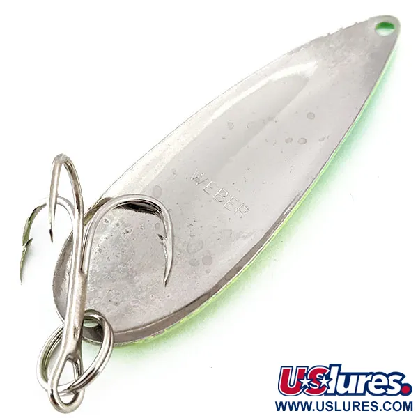 Weber UV (świeci w ultrafiolecie), Chartreuse/Nikiel, 14 g błystka wahadłowa #14750