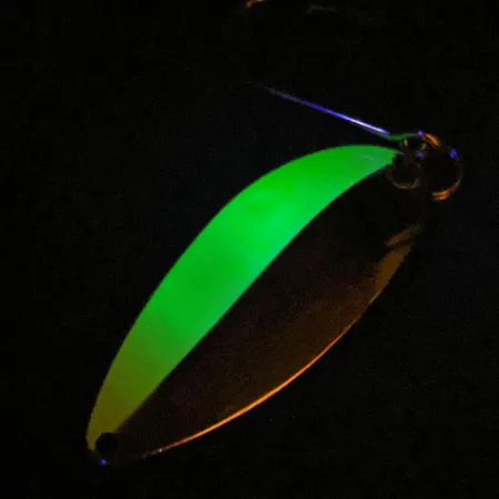 Seneca Little Cleo (Hula Girl) trollingowa UV (świeci w ultrafiolecie), nikiel/zielony, 7 g błystka wahadłowa #14832