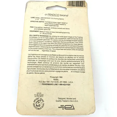 Rebel Arrowhead Błystka trollingowa, Czarny, 17 g, #24482