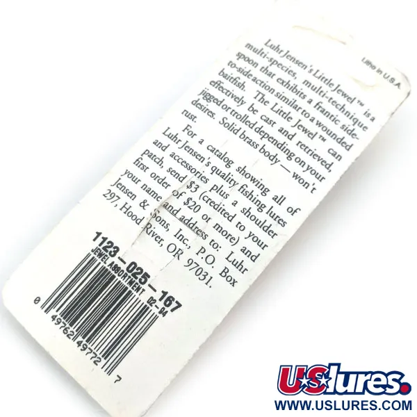 Luhr Jensen Little Jewel, nikiel/czerwony, 14 g błystka wahadłowa #14954