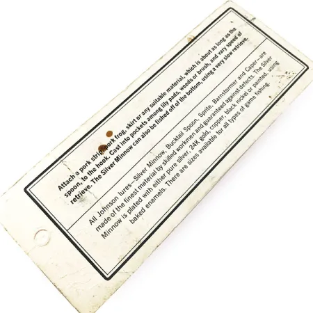 Błystka antyzaczepowa Johnson Silver Minnow, 1970-e, 14 g błystka wahadłowa #14978