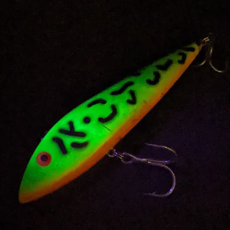 ​Cotton Cordell Ratt'l Spot Minnow UV (świeci w ultrafiolecie), Fire Tiger (Ognisty Tygrys), 19 g wobler #16092
