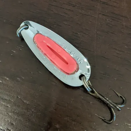 Blue Fox Pixee UV (świeci w ultrafiolecie), młotkowany nikiel/różowy, 3,5 g błystka wahadłowa #16255