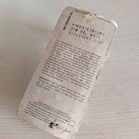 Luhr Jensen ​Krocodile #3 (świeci w ciemności, z lat 1970-tych), Blask/nikiel, 14 g błystka wahadłowa #16496