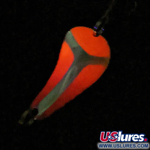 Worth PÖC Chop UV (świeci w ultrafiolecie)​, nikiel/czerwony UV, 11 g błystka wahadłowa #17050