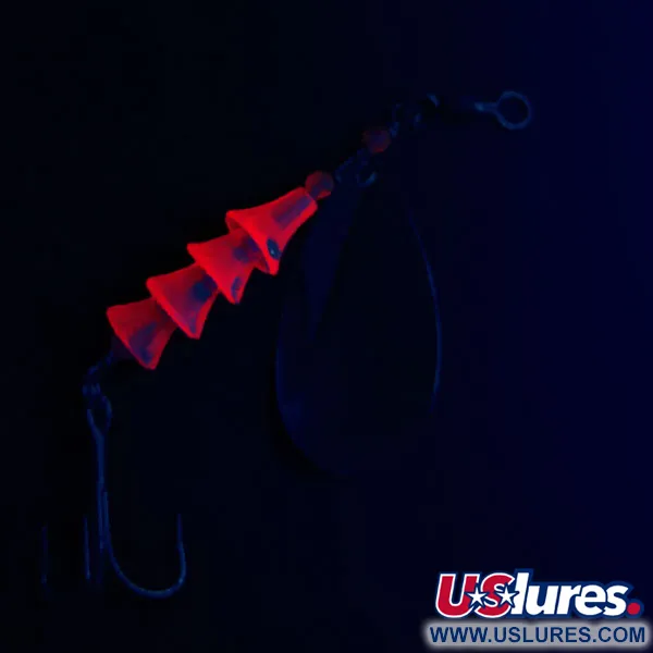  Luhr Jensen Tee Spoon 4, nikiel/czerwony UV - świeci w ultrafiolecie, 10 g błystka obrotowa #16629