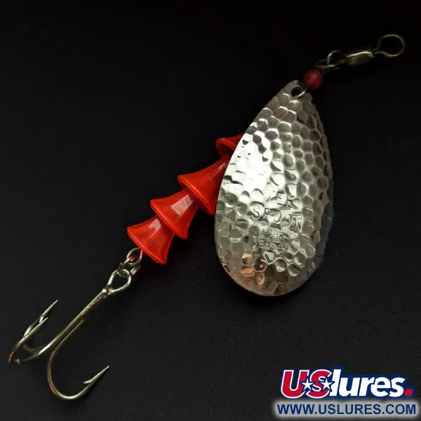  Luhr Jensen Tee Spoon 4, nikiel/czerwony UV - świeci w ultrafiolecie, 10 g błystka obrotowa #16629