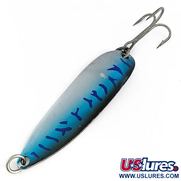 Luhr Jensen Krocodile #5, nikiel/niebieski, 28 g błystka wahadłowa #16708