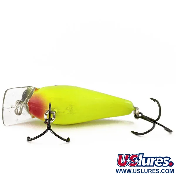  Strike King KVD 1.5 Silent square bill, Czarny tył/Chartreuse, 12 g wobler #17678