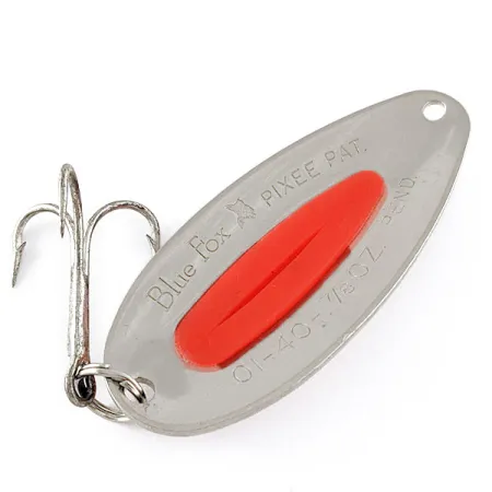 Blue Fox Pixee UV (świeci w ultrafiolecie), nikiel/pomarańczowy UV, 24 g błystka wahadłowa #17107