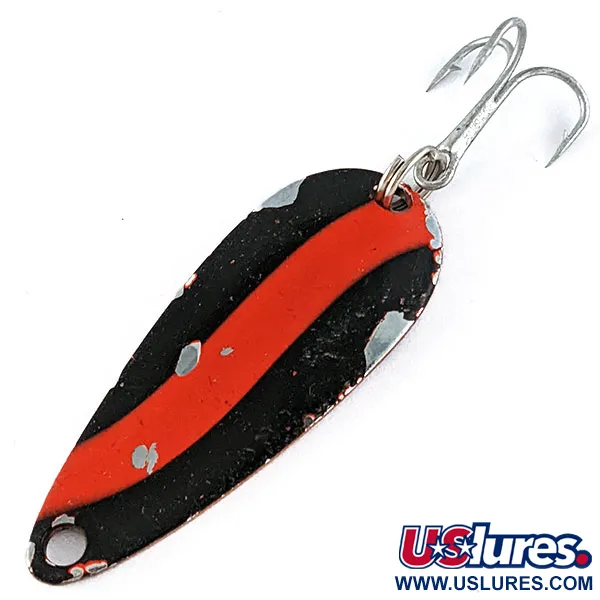  Worth Chippewa Steel Spoon, Czarny/czerwony/nikiel, 6 g błystka wahadłowa #17160